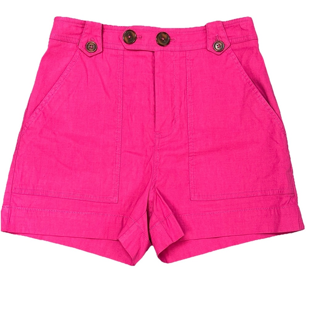 Anthropologie Maeve The Colette Linen-Blend Shorts Size 2‎ Sailor Nautical Vaca